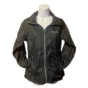 Columbia Size Medium Black Windbreaker Jacket Coat